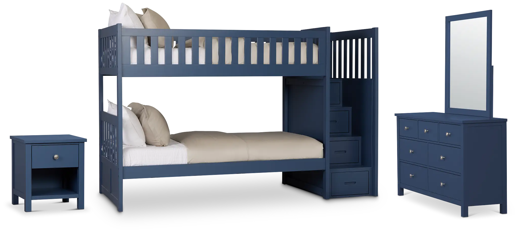 Charleston Dark Blue Step Bunk Bed Bedroom Charleston Dark Blue Step Bunk Bed Bedroom