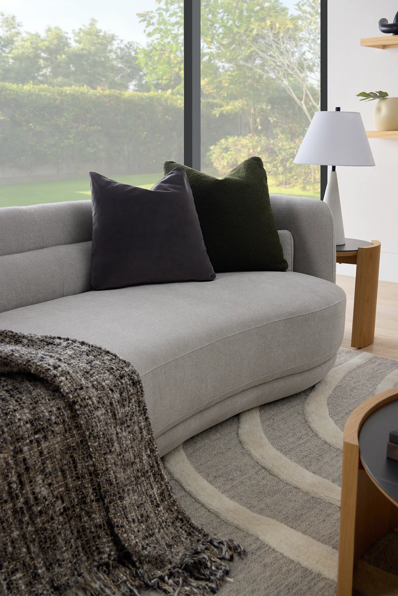 Presley Light Gray Fabric Sofa
