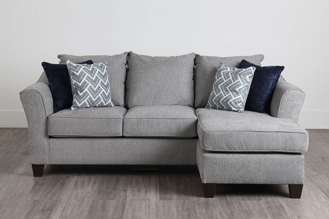Maggie Light Gray Fabric Chaise Sectional (0)
