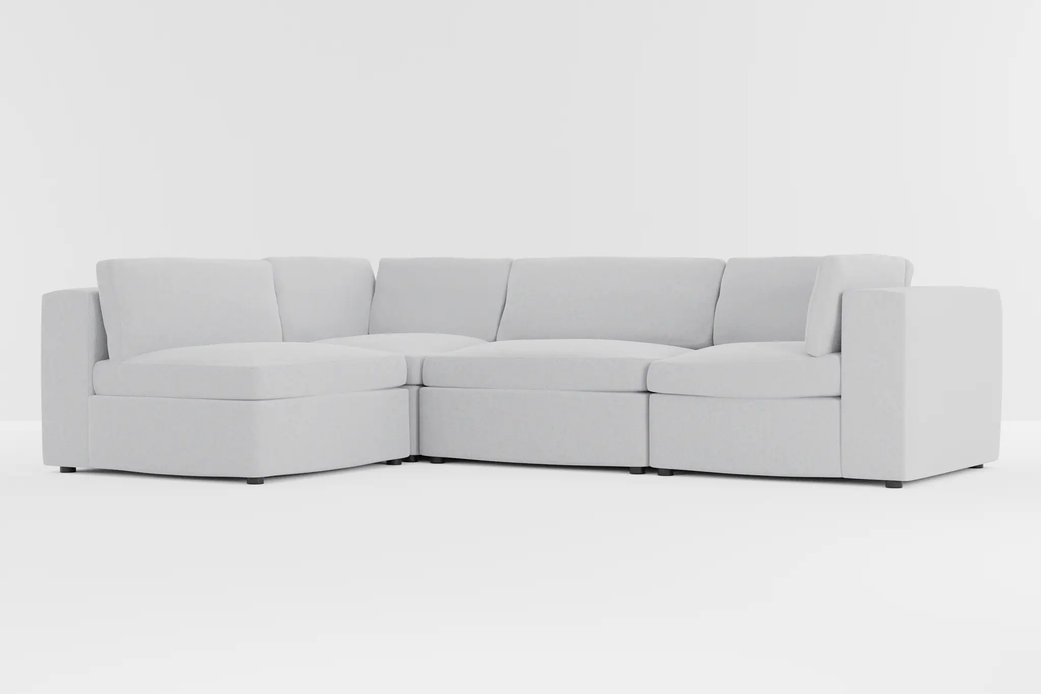 Destin Delray Light Gray Fabric 4-piece Modular Sectional Destin Delray Light Gray Fabric 4-piece Modular Sectional