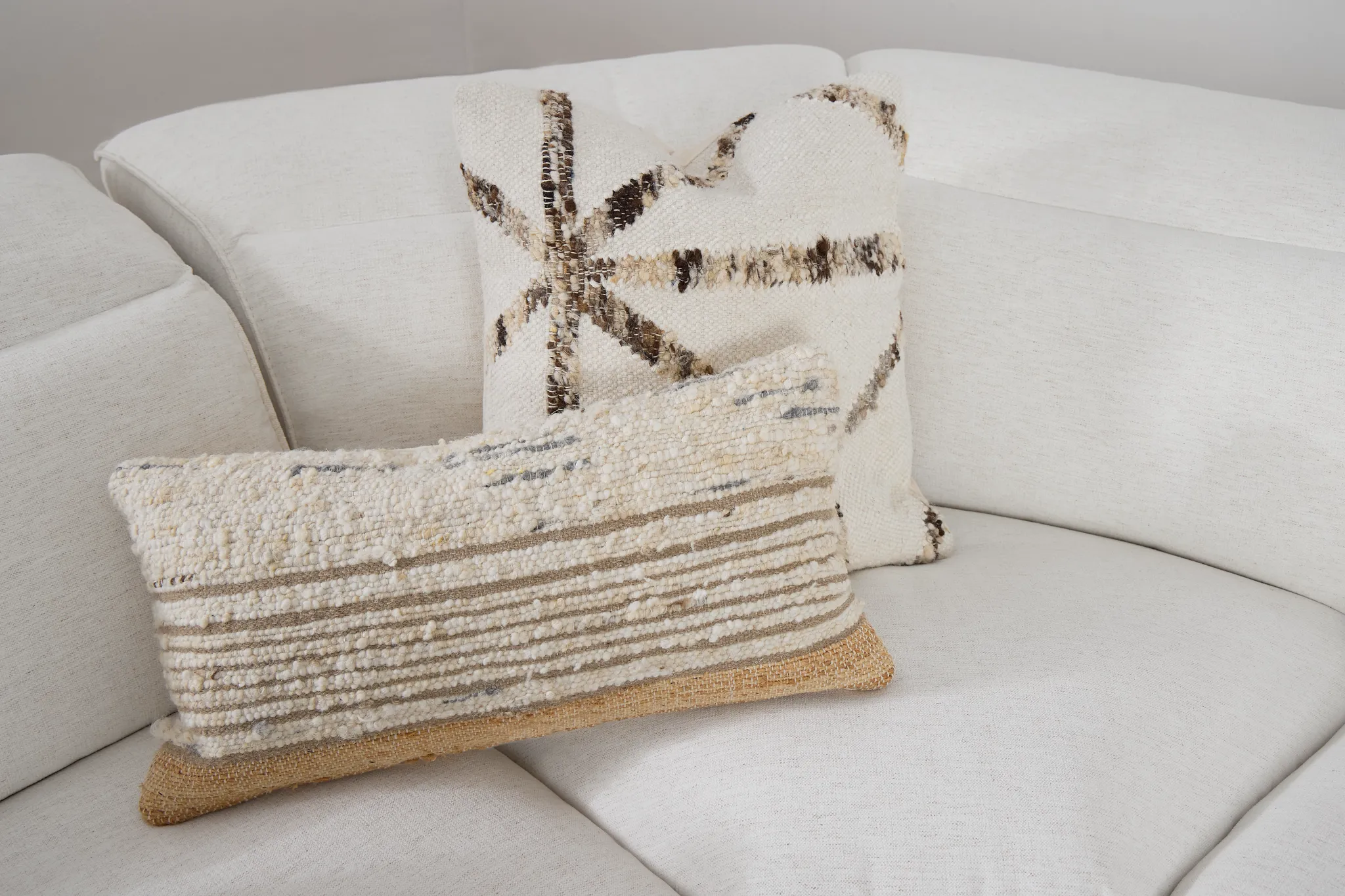 Johvia Ivory Lumbar Accent Pillow