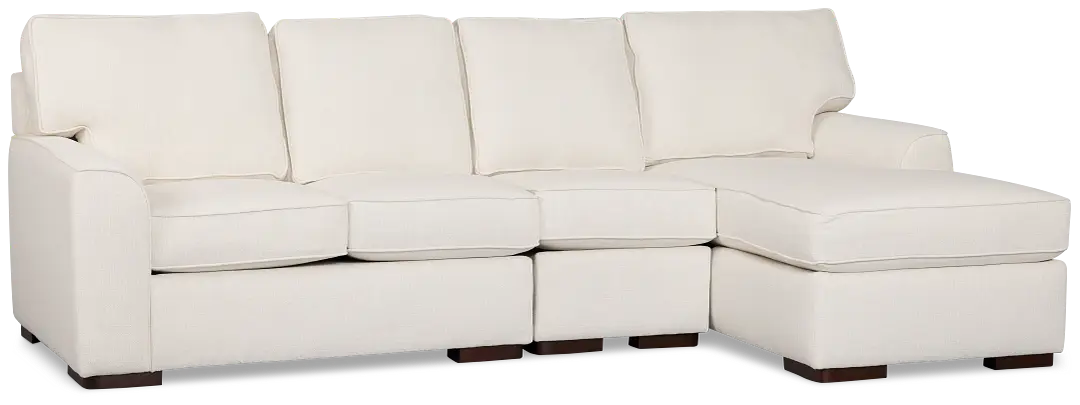Sinclair Light Beige Fabric Small Right Chaise Sectional Sinclair Light Beige Fabric Small Right Chaise Sectional
