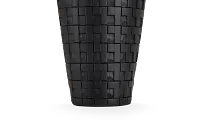 Zahara Black Short Vase