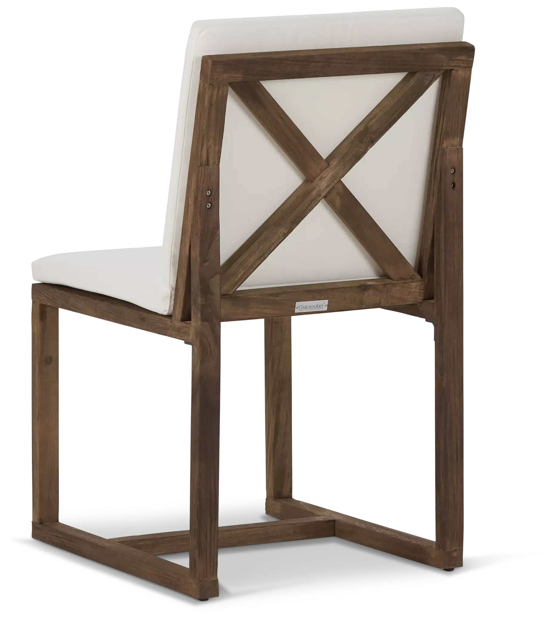 Linear Teak White Side Chair Linear Teak White Side Chair