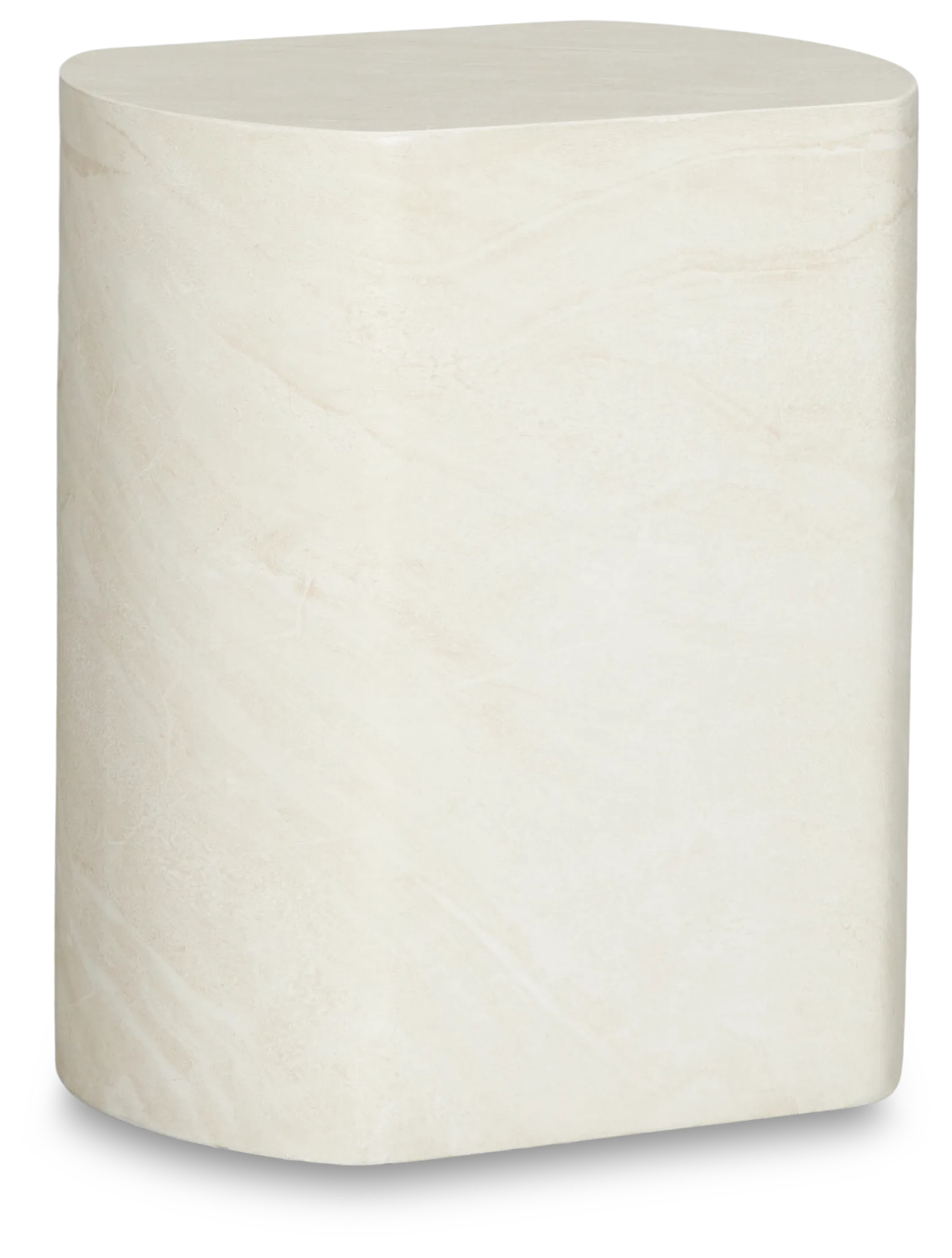 Layla White Curved End Table