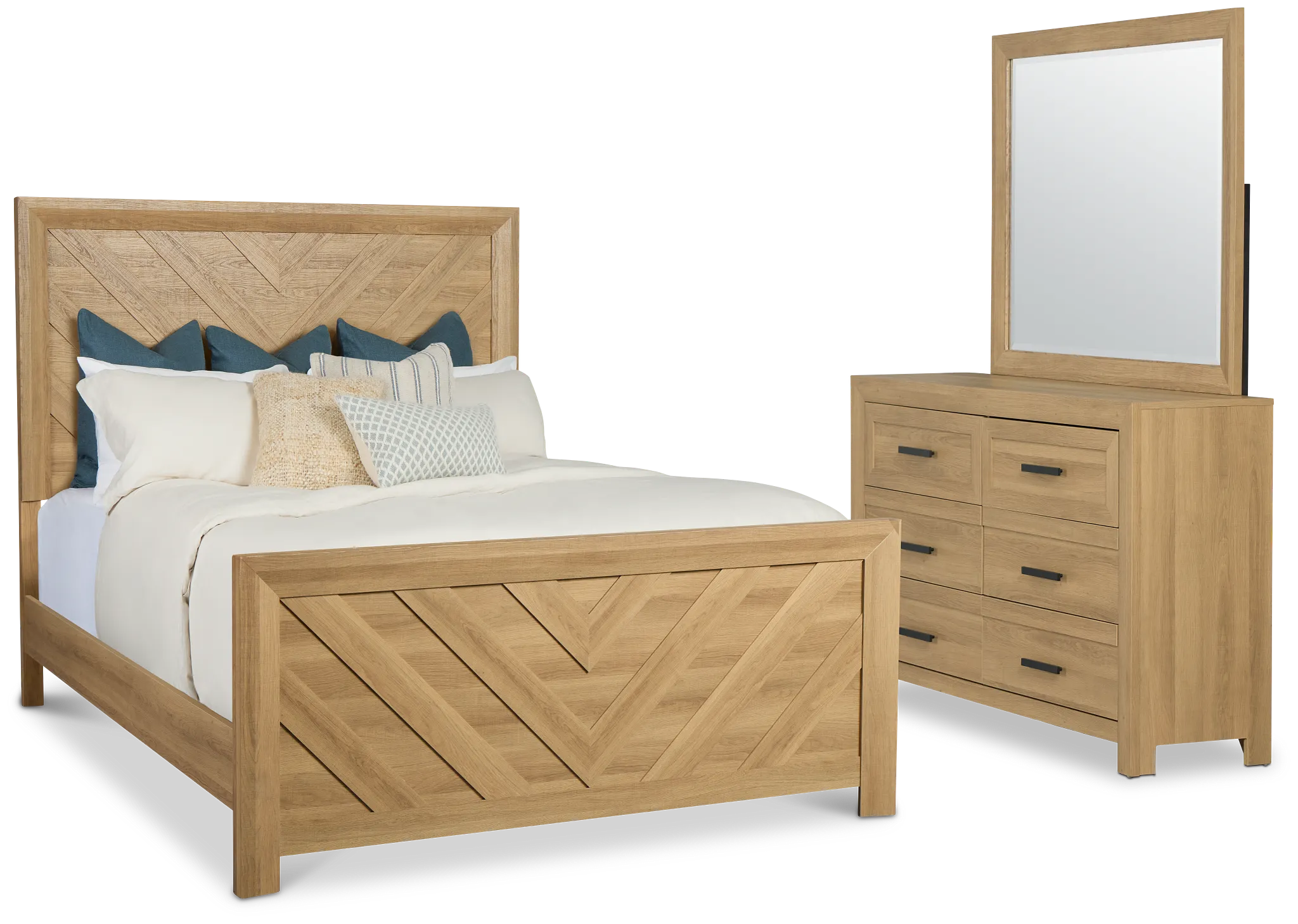 Delray Light Tone Panel Bedroom