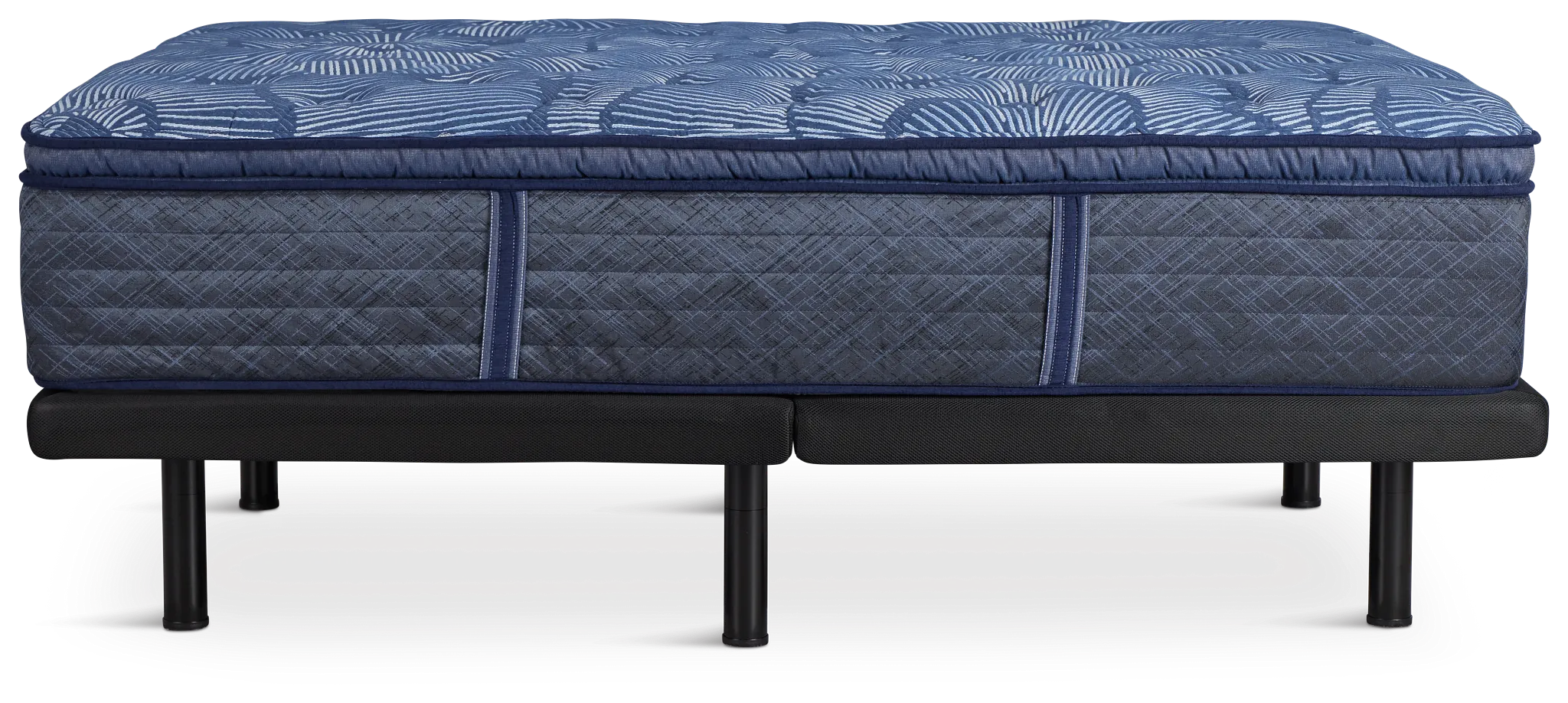 Serta Perfect Sleeper Cobalt Calm Plush Deluxe Adjustable Mattress Set