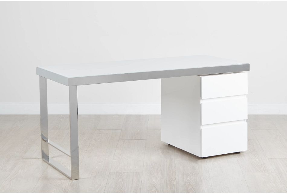 Miami White Desk Home Office Desks City Furniture