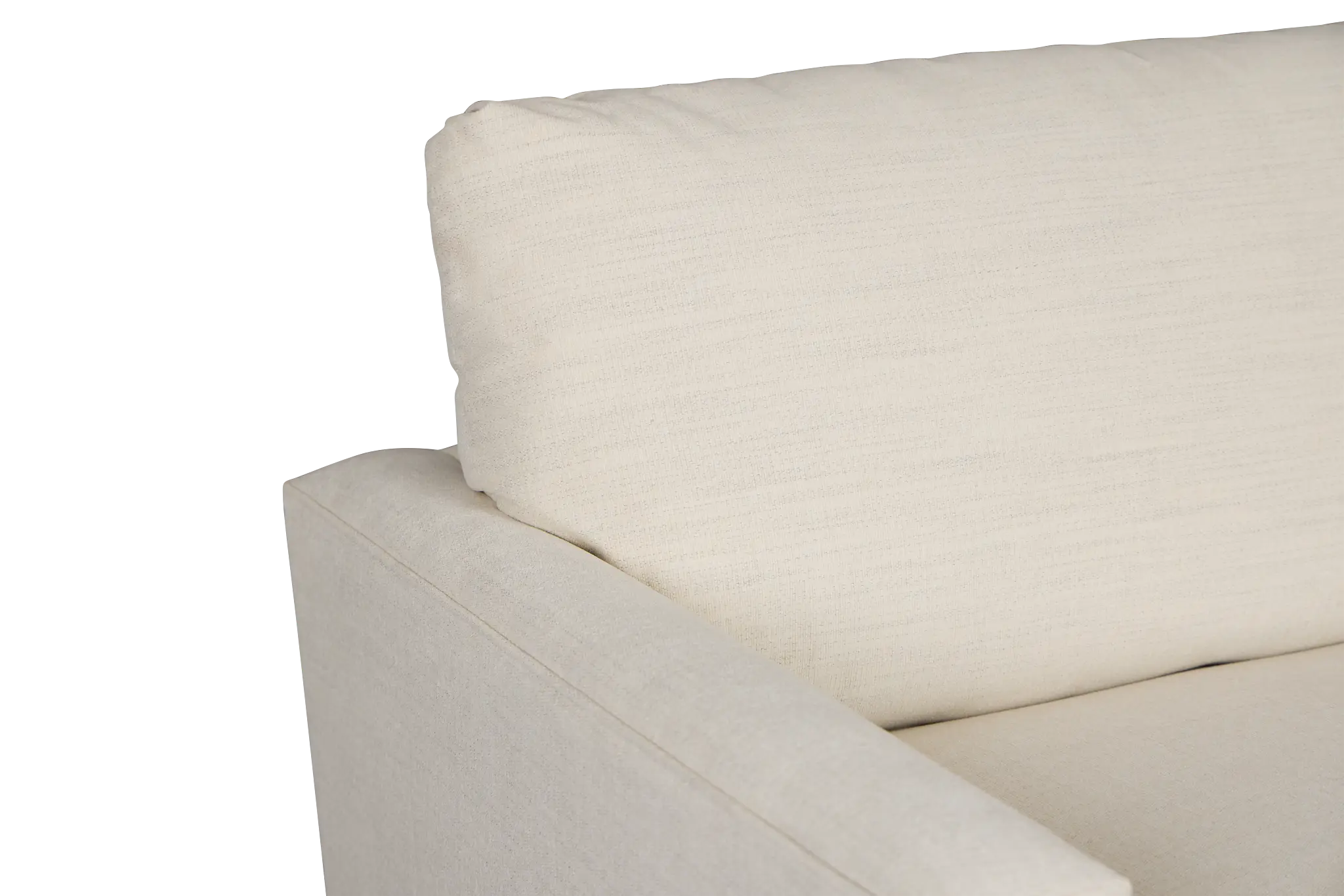 Noah Ivory Fabric Left Chaise Sectional Noah Ivory Fabric Left Chaise Sectional