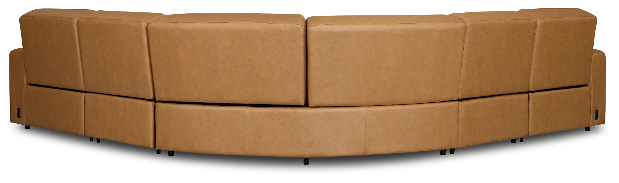 Sawyer Light Brown Micro Small Dual Power Reclining Two-arm Sectional