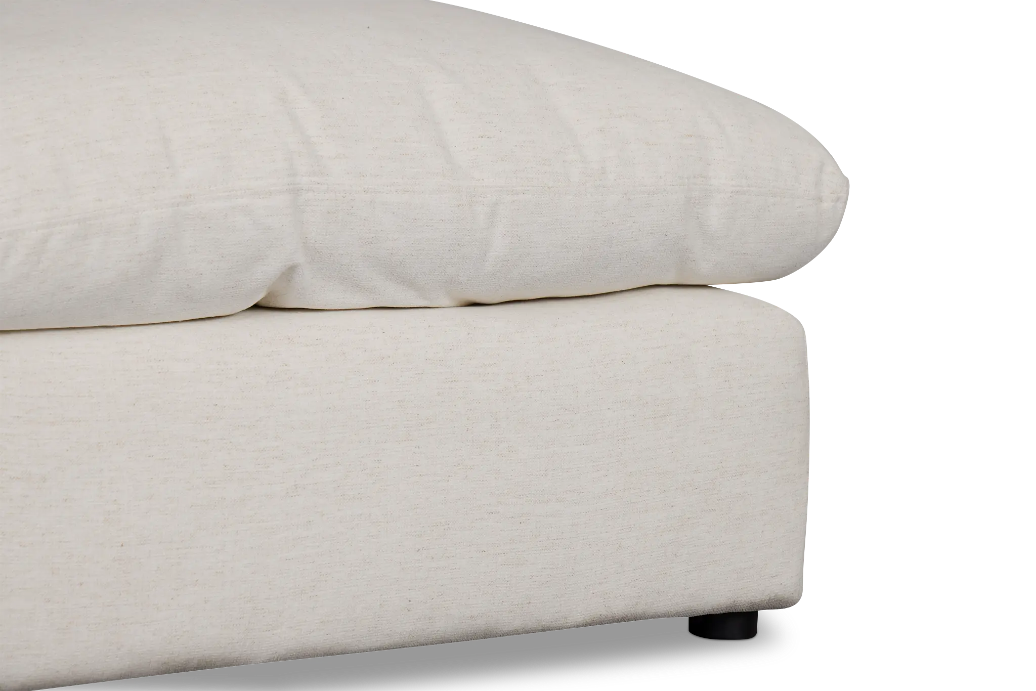 Serena White Fabric Ottoman Serena White Fabric Ottoman