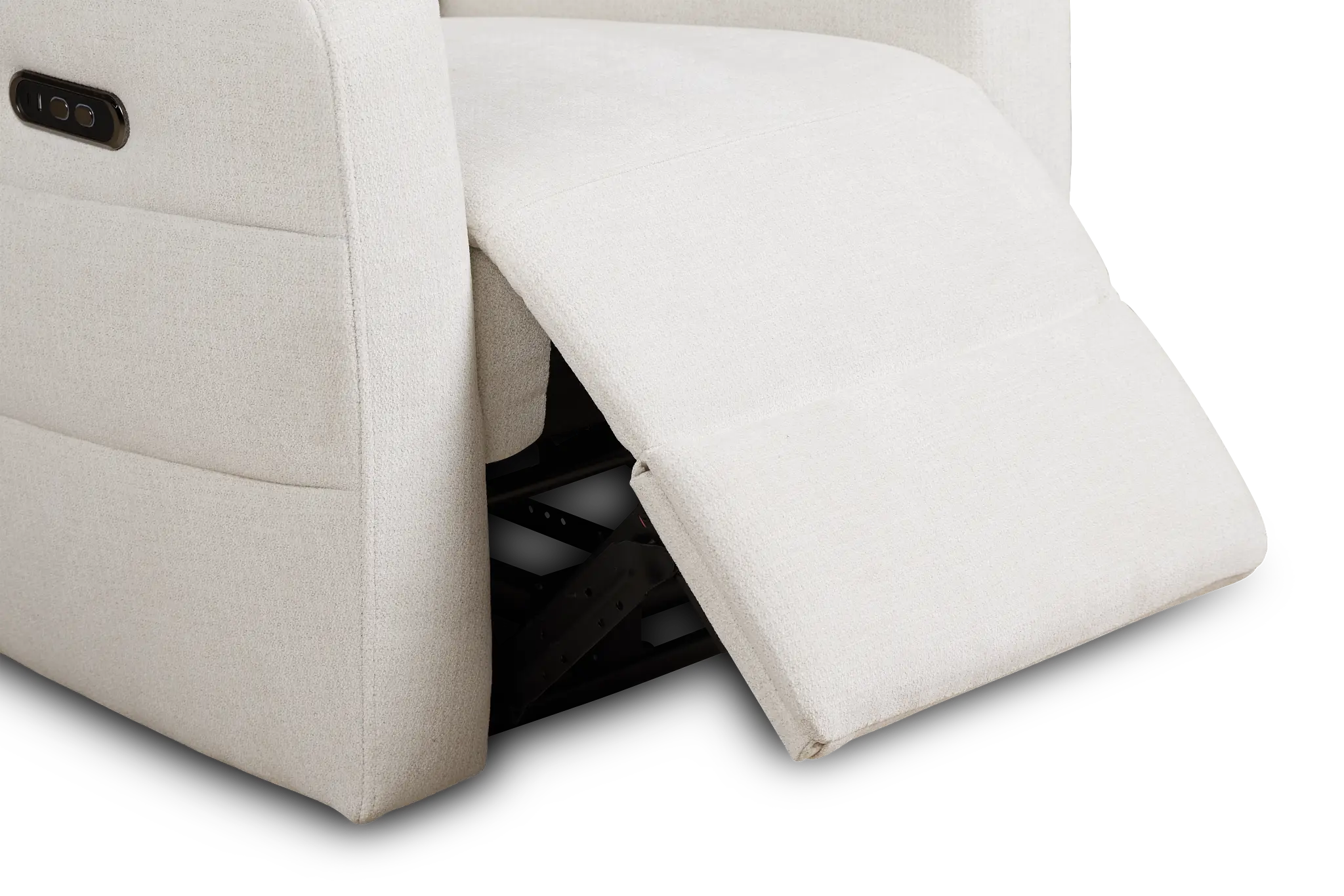 Rae White Fabric Power Recliner Rae White Fabric Power Recliner