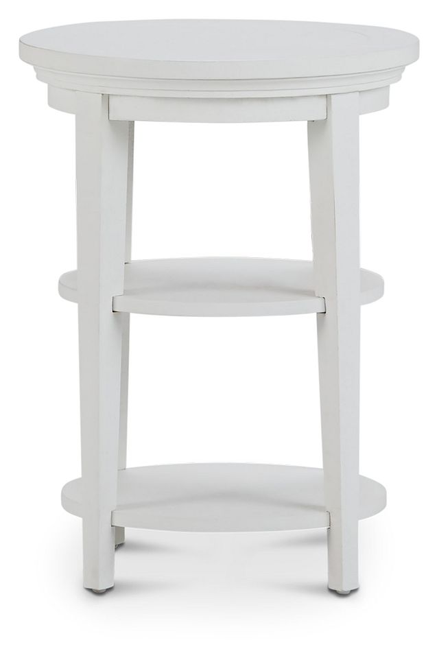 Heron Cove White Round End Table