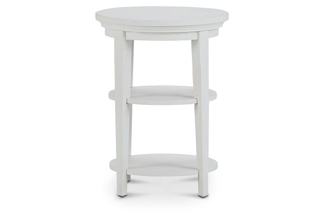 Heron Cove White Round End Table