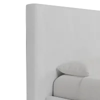 Grayton Peyton White 54" Upholstered Platform Bed