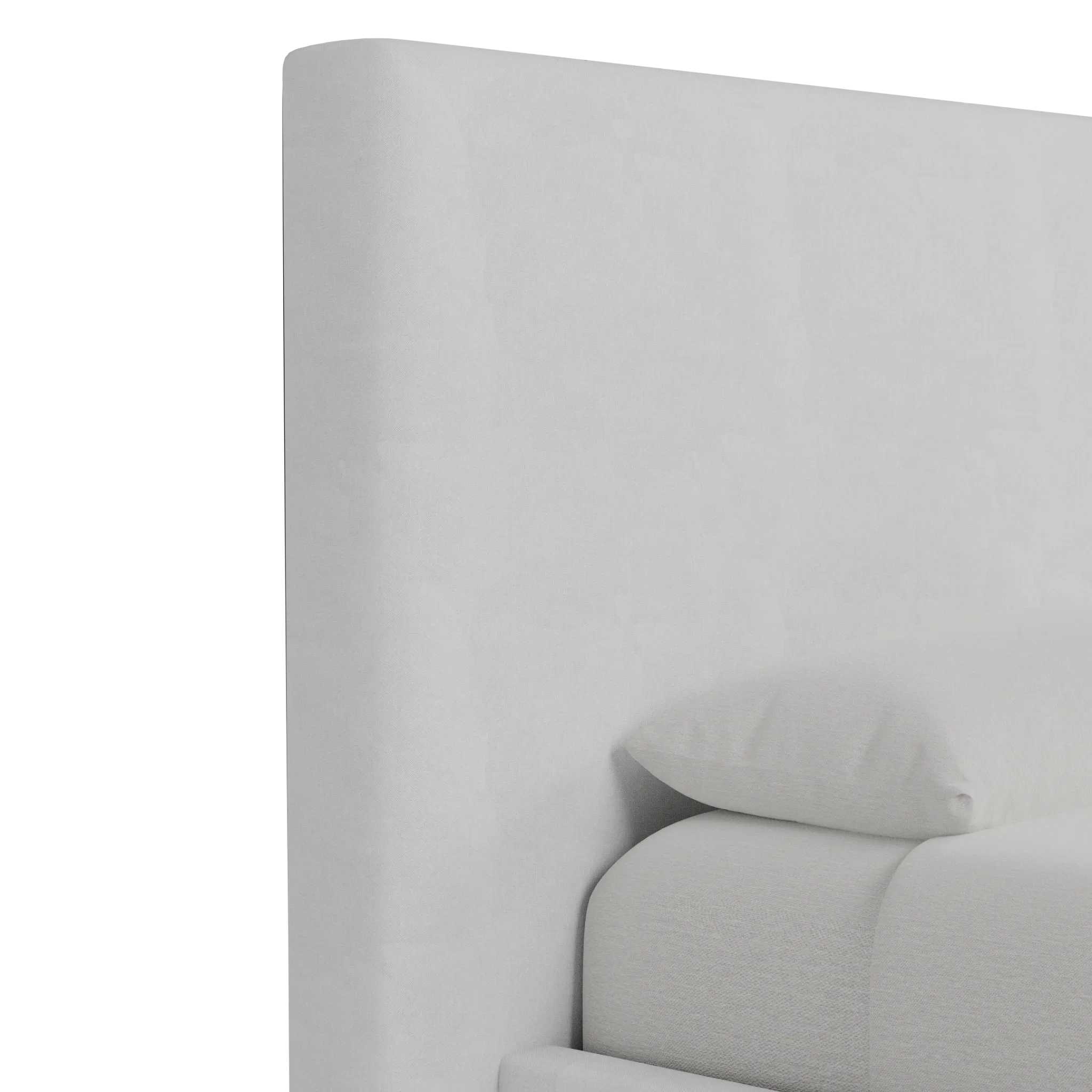 Grayton Peyton White 54" Upholstered Platform Bed