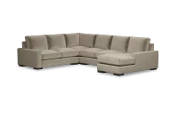 Edgewater Joya Beige Medium Right Chaise Sectional