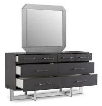 Cortina Gray Dresser & Mirror