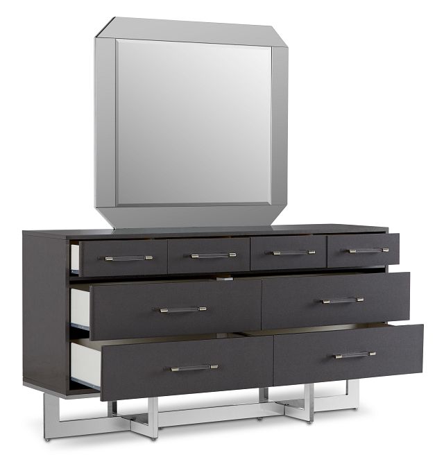 Cortina Gray Dresser & Mirror