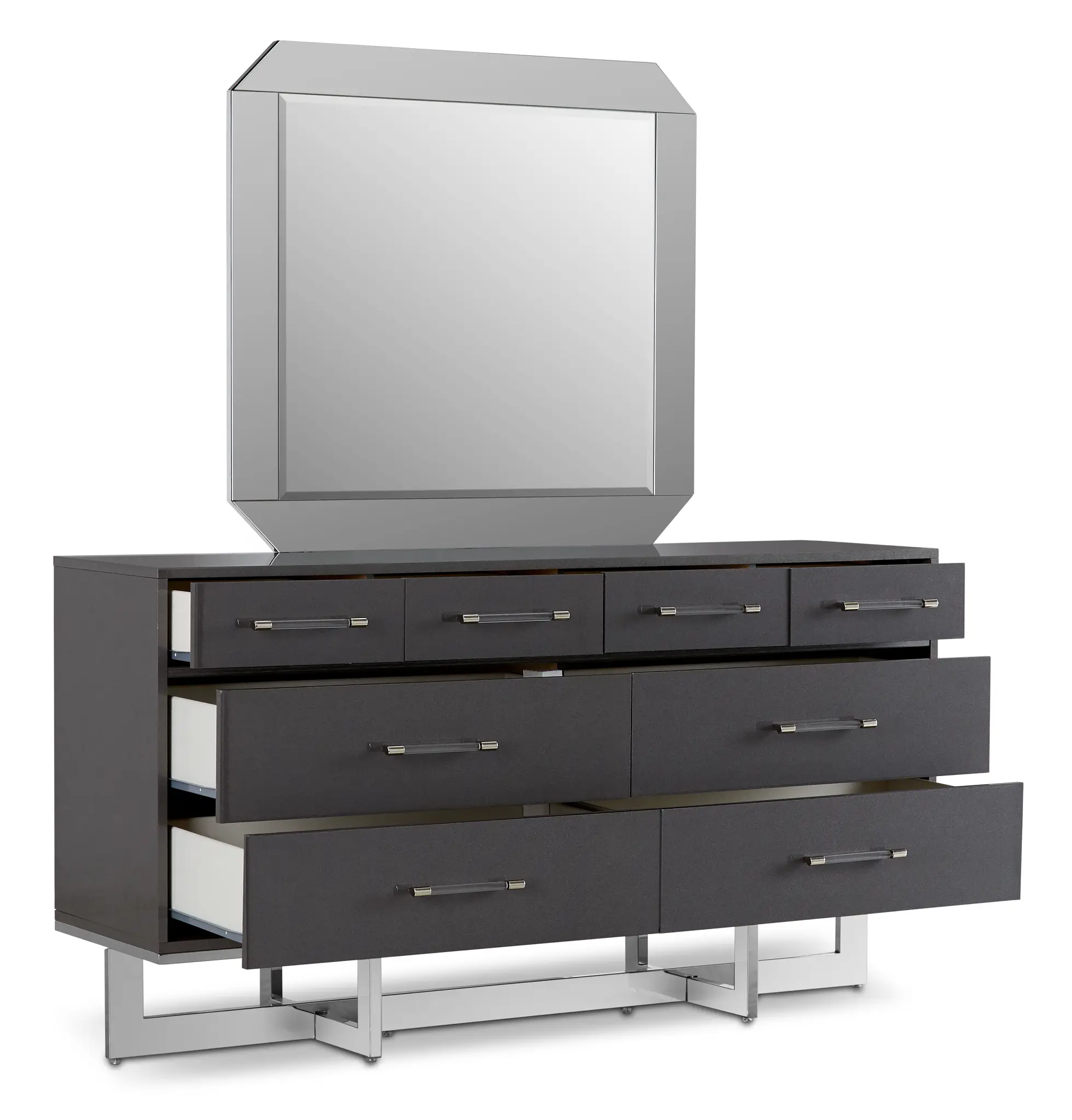 Cortina Gray Dresser & Mirror Cortina Gray Dresser & Mirror