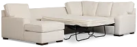 Sinclair Light Beige Fabric Left Chaise Innerspring Sleeper Sectional
