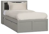 Charleston Gray Bookcase Trundle Bed