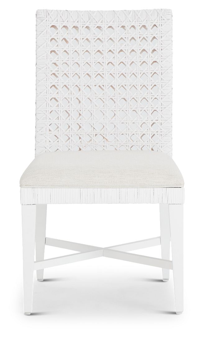 Boca Grande White Woven Side Chair (2)