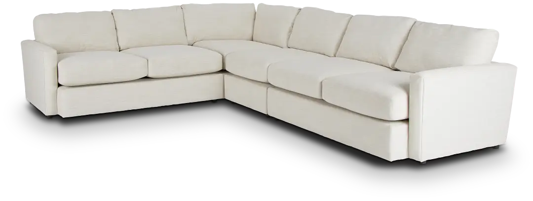 Noah Ivory Fabric Medium Two-arm Sectional Noah Ivory Fabric Medium Two-arm Sectional