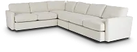 Noah Ivory Fabric Medium Two-arm Sectional