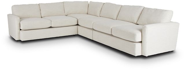 Noah Ivory Fabric Medium Two-arm Sectional