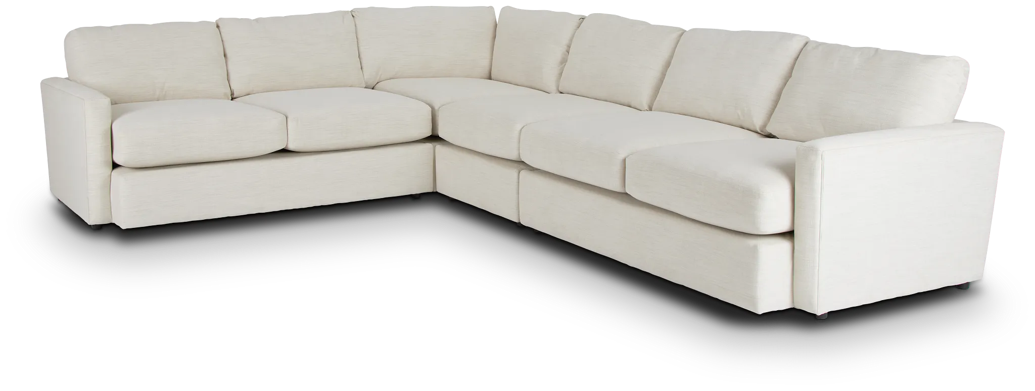 Noah Ivory Fabric Medium Two-arm Sectional
