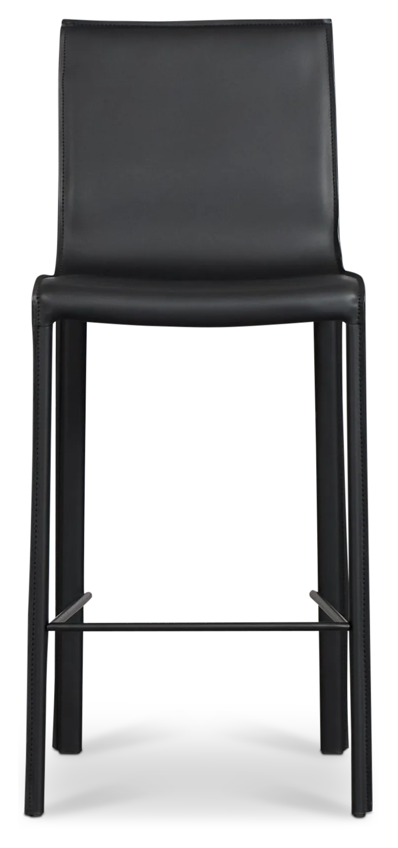 Lagos Black 27" Upholstered Barstool