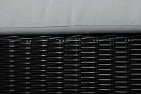 Montecito Black Large Ottoman With Light Blue Cushions