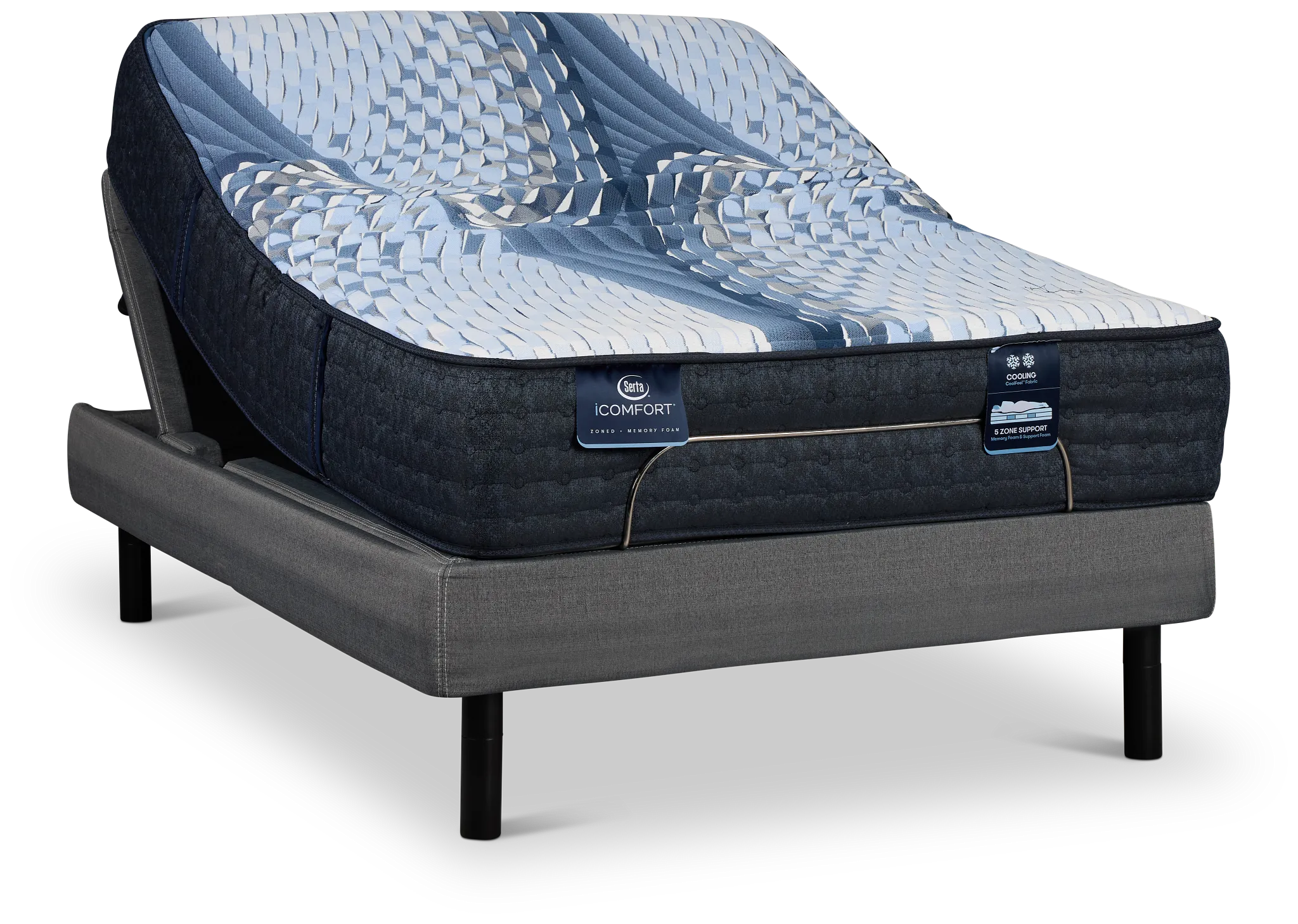 Serta Icomfort Aveda Plush Motion Perfect 4 Adjustable Base Set