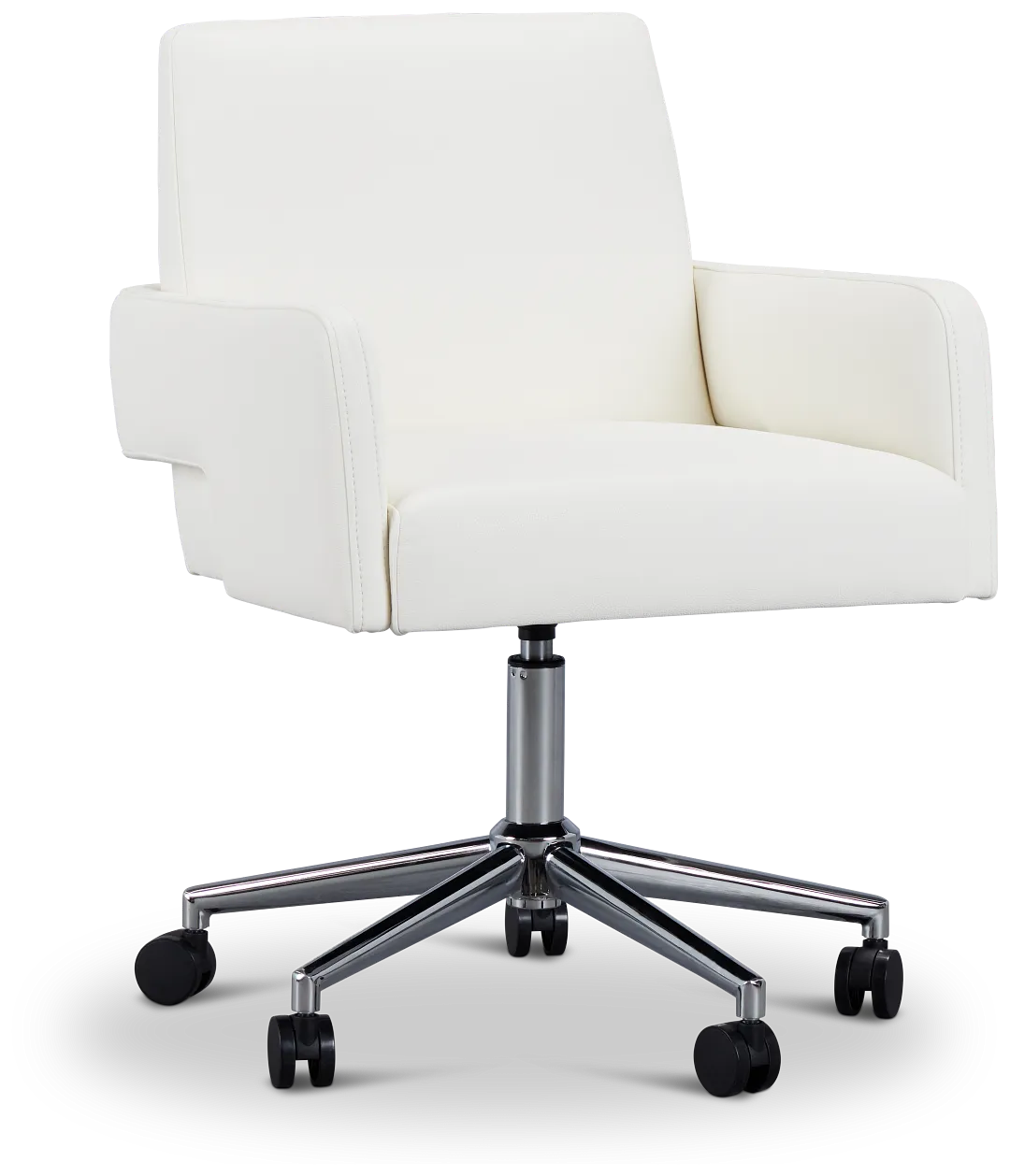 Skye White Swivel Desk Chair