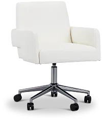 Skye White Swivel Desk Chair