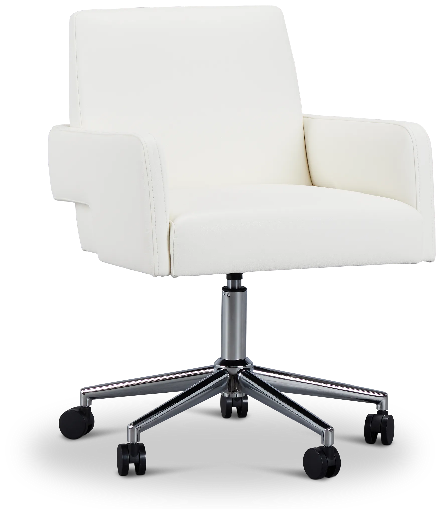 Skye White Swivel Desk Chair