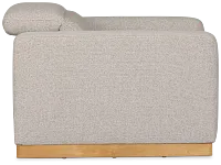 Leona Light Gray Fabric Power Recliner With Power Headrest