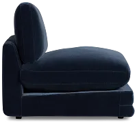 Jules Dark Blue Velvet Armless Chair