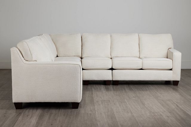 Andie White Fabric Large Two-arm Sectional