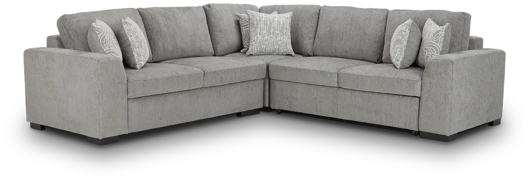 Blakely Gray Fabric Medium 2-arm Right Facing Sleeper Sectional Blakely Gray Fabric Medium 2-arm Right Facing Sleeper Sectional