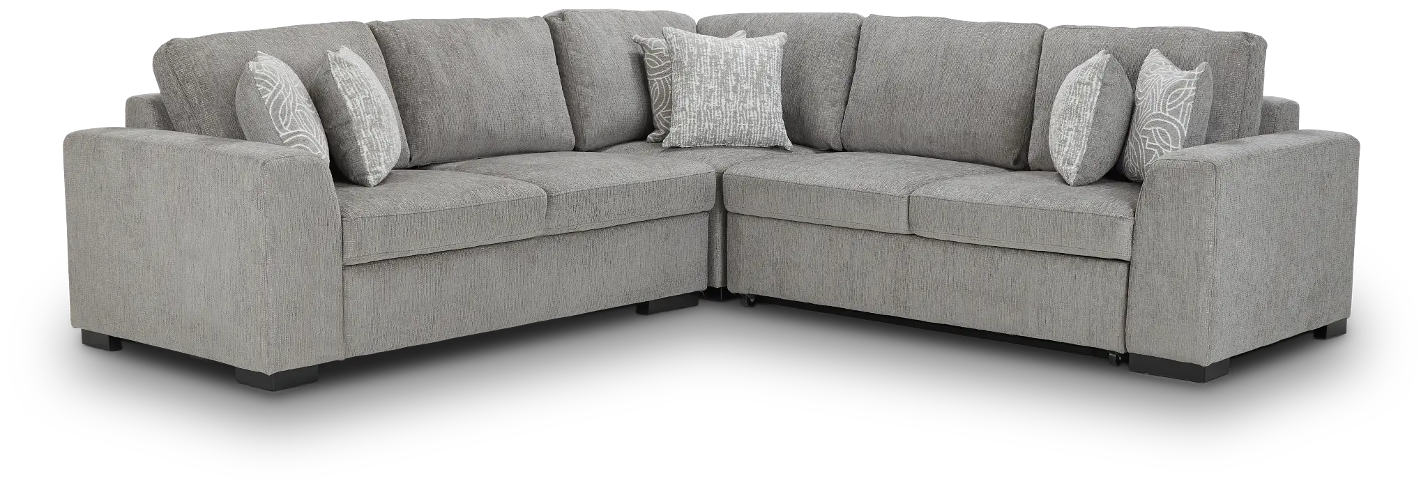 Blakely Gray Fabric Medium 2-arm Right Facing Sleeper Sectional Blakely Gray Fabric Medium 2-arm Right Facing Sleeper Sectional