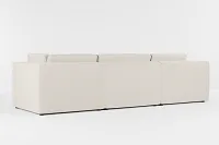 Destin Suave Beige Fabric 4-piece Bumper Sectional