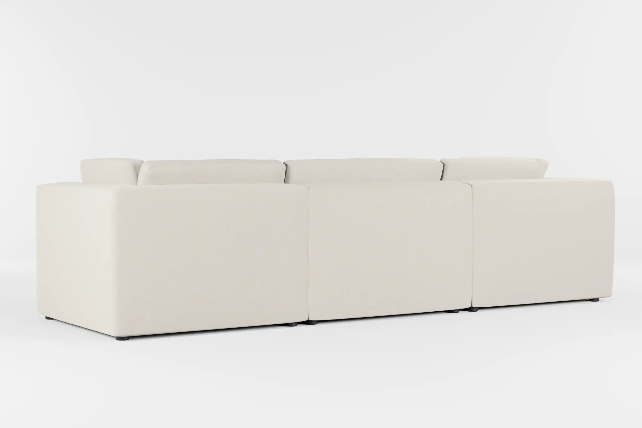 Destin Suave Beige Fabric 4-piece Bumper Sectional Destin Suave Beige Fabric 4-piece Bumper Sectional