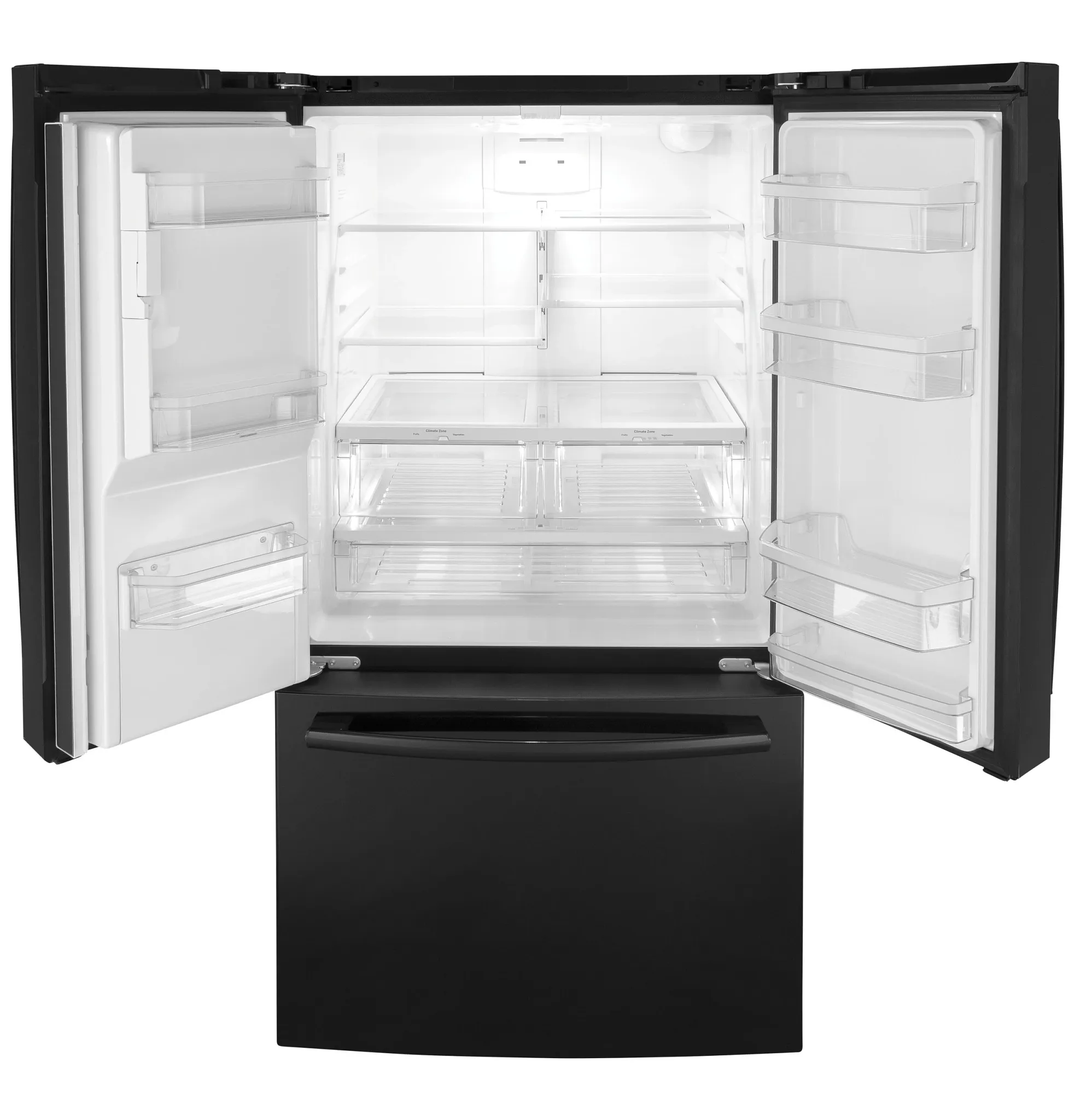 Ge 26 Series Black Bottom Freezer Refrigerator