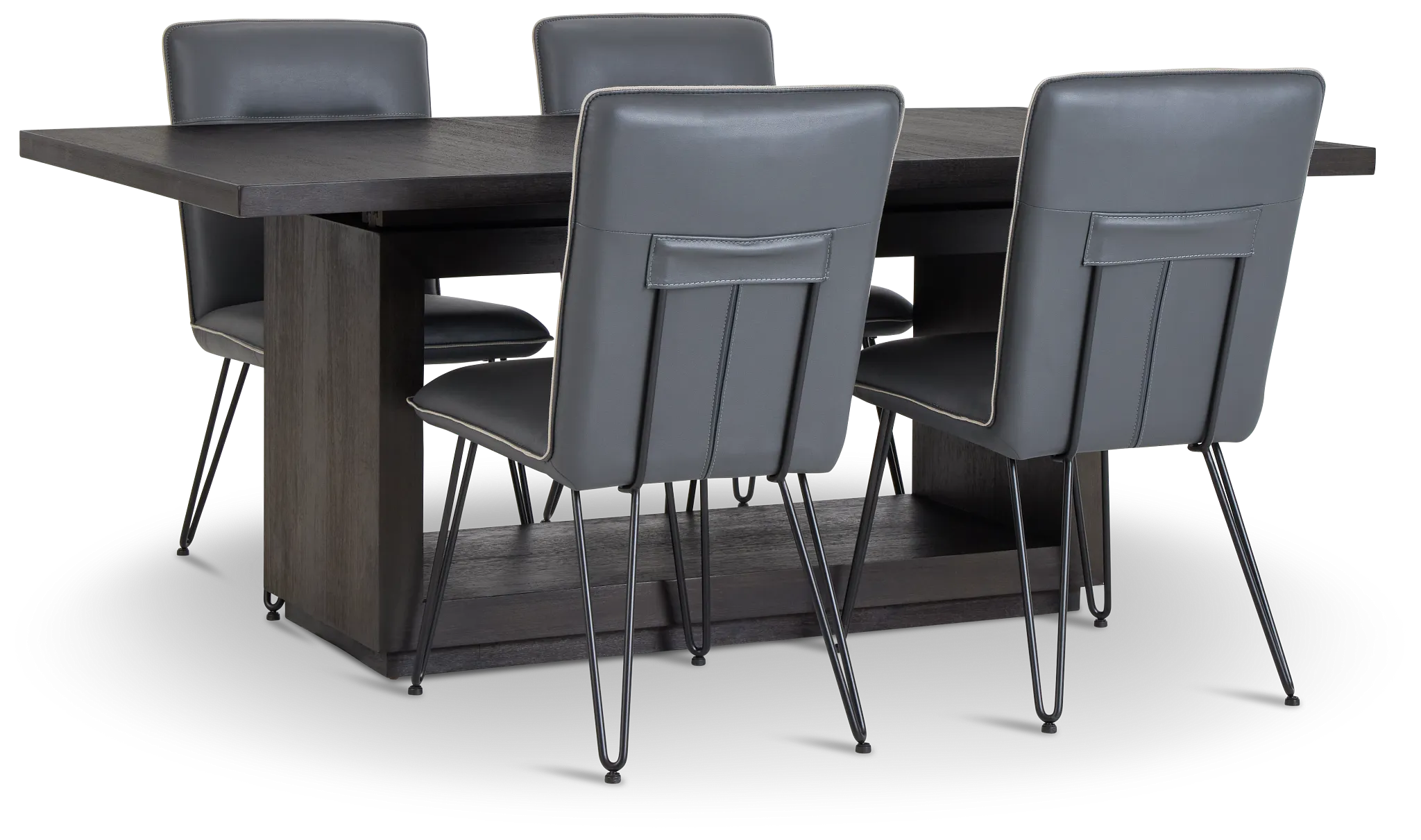 Madden Dark Tone Table & 4 Upholstered Chairs
