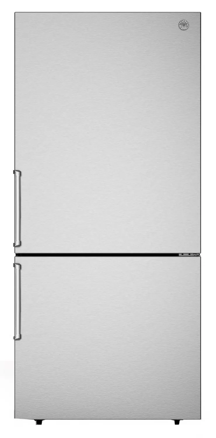 Bertazzoni 31 Series Stainless Steel Rvrbl Door Bottom Freezer Refrigerator