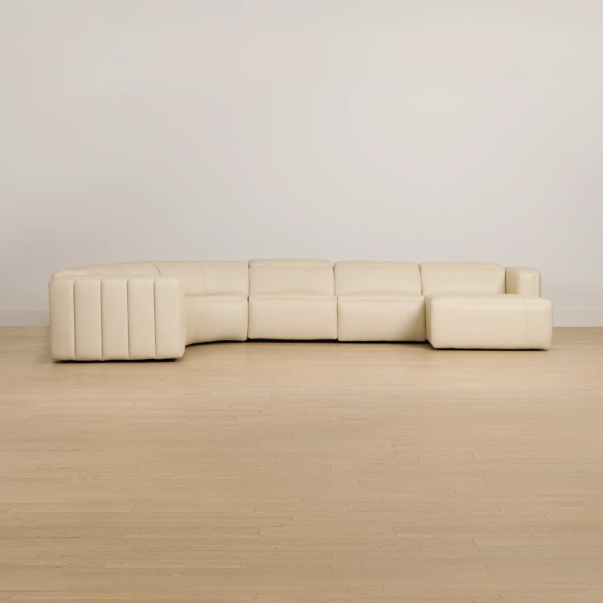 Jace Ivory Lthr/vinyl Small Right Chaise Power Reclining Sectional Jace Ivory Lthr/vinyl Small Right Chaise Power Reclining Sectional