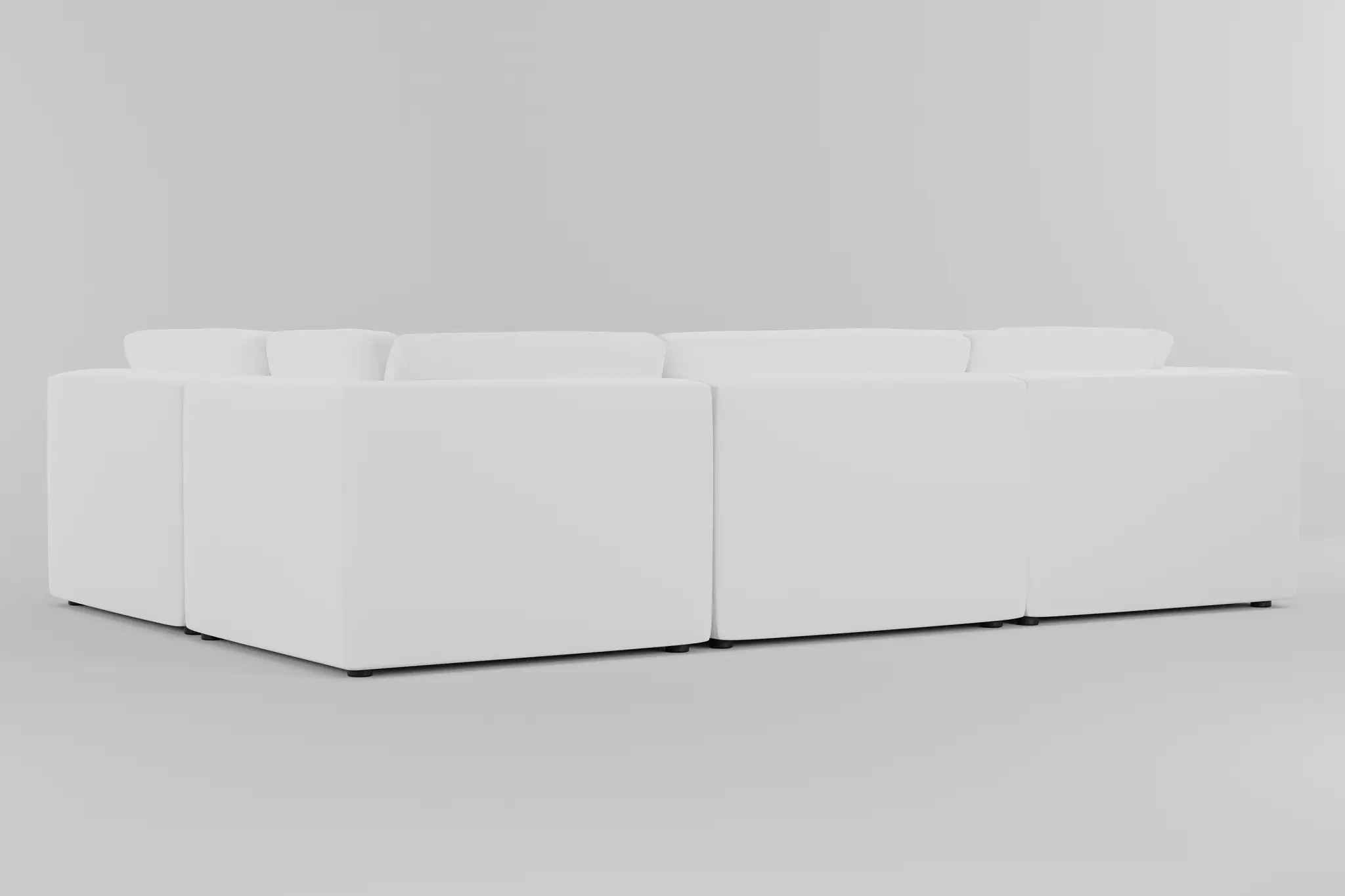 Destin Suave White Fabric 6-piece Pit Sectional Destin Suave White Fabric 6-piece Pit Sectional