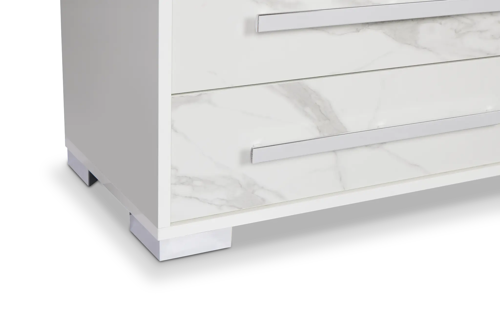 Modena White Dresser & Mirror Modena White Dresser & Mirror